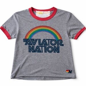 Rare Vintage Aviator Nation Raglan Boyfriend Tee
